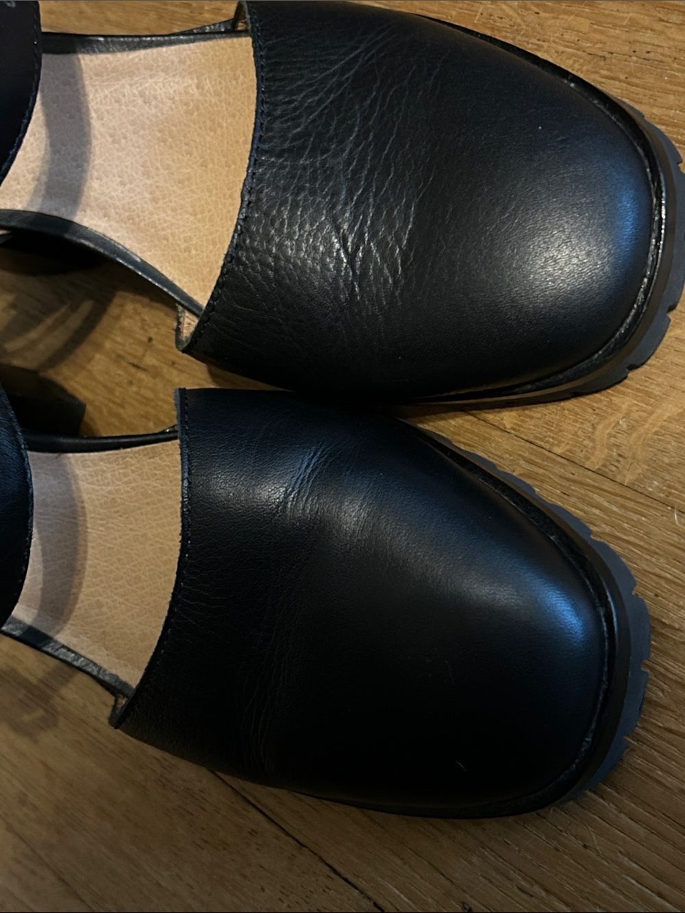Madewell Black The Claudie Leather Block Heel Mary Jane Ankle Strap 10 - Picture 9 of 9